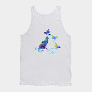 Cat and butterflies Tank Top